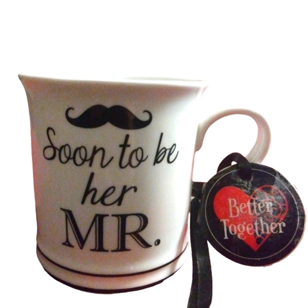 Groom Gift Mug Home Essentials Soon to be Her Mr. Design 4" NWT